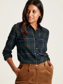 Green Check Brushed Shirt