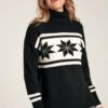 Black/Cream Snowflake Jumper