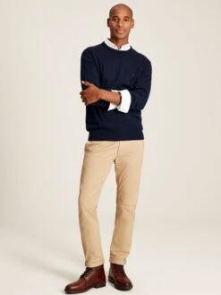 Navy Crew Neck Knitted Jumper -Oxford Sales Store 159877s3