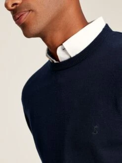 Navy Crew Neck Knitted Jumper -Oxford Sales Store 159877s5