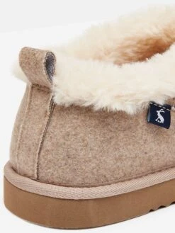 Oatmeal Faux Fur Lined Slippers -Oxford Sales Store 185905s5