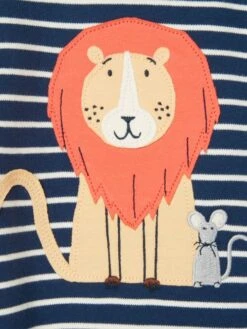 Joules Blue Zippy Artwork Cotton Babygrow -Oxford Sales Store 196960s6