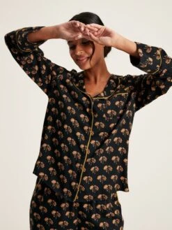 Black Floral Pyjama Set -Oxford Sales Store 208885s3