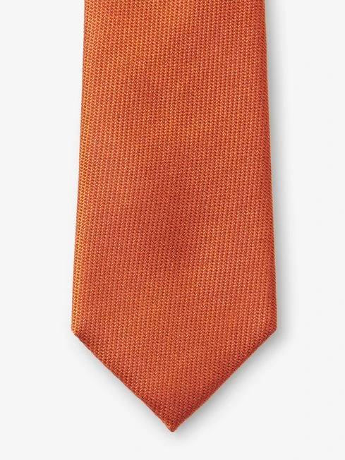 Rust Brown Silk Tie 2 Rust Brown Silk Tie - Image 2