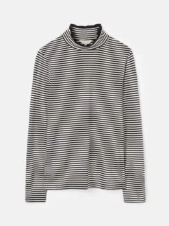 Black/Cream Roll Neck Top -Oxford Sales Store 282608s6