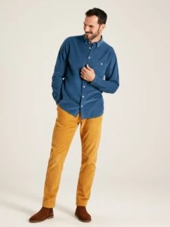 Miller Blue Classic Fit Cord Shirt -Oxford Sales Store 317 303s4