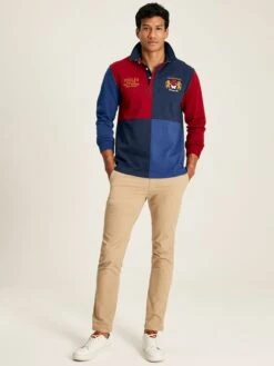 Blue Rugby Shirt With Badges -Oxford Sales Store 341269s5