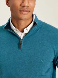 Blue Quarter Zip Knitted Jumper -Oxford Sales Store 343503s4