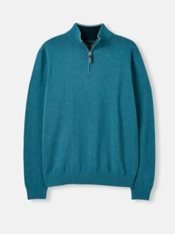 Blue Quarter Zip Knitted Jumper -Oxford Sales Store 343503s5