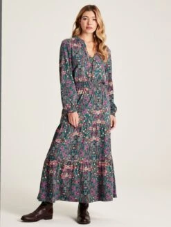 Blue Frill Neck Dress -Oxford Sales Store 350585s3