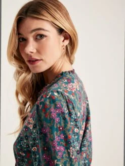 Blue Frill Neck Dress -Oxford Sales Store 350585s9