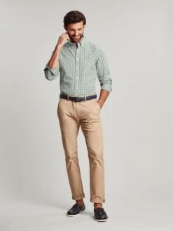 Joules Green Goodridge Long Sleeve Classic Fit Poplin Shirt -Oxford Sales Store 378172s3