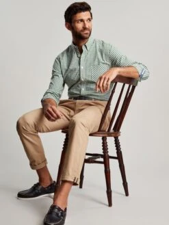 Joules Green Goodridge Long Sleeve Classic Fit Poplin Shirt -Oxford Sales Store 378172s4