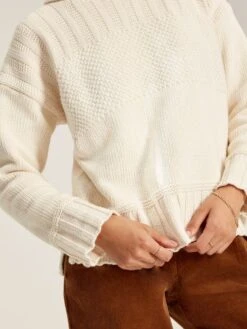 Cream Roll Neck Jumper -Oxford Sales Store 402913s5