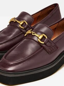 Burgundy Red Chunky Loafers -Oxford Sales Store 439338s4
