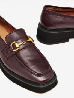 Burgundy Red Chunky Loafers -Oxford Sales Store 439338s6