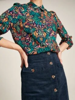 Avery Navy Blue Cord Skirt -Oxford Sales Store 539 653s4