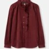 Burgundy Red Cord Blouse