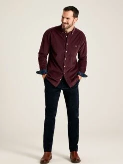 Miller Wine Classic Fit Cord Shirt -Oxford Sales Store 573816s3