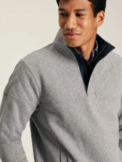 Grey Quarter Zip Sweater -Oxford Sales Store 576873s5
