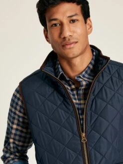 Blue Quilted Gilet -Oxford Sales Store 579 709s4