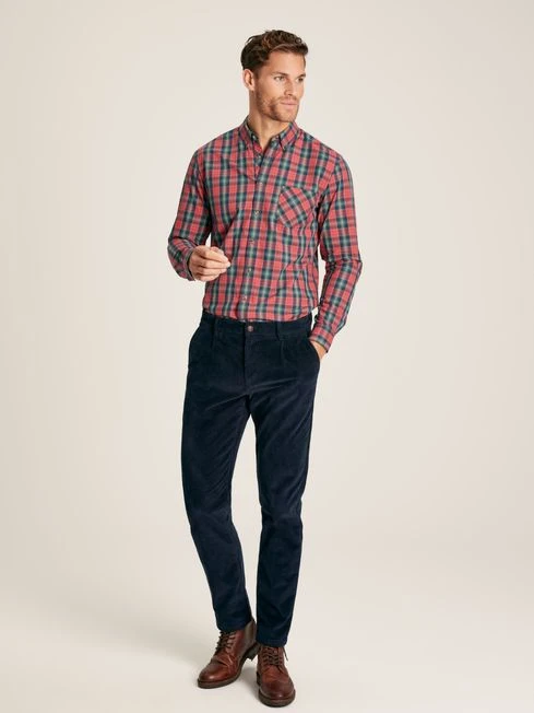 Red Long Sleeve Classic Fit Poplin Shirt 3 Red Long Sleeve Classic Fit Poplin Shirt - Image 3