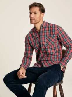 Red Long Sleeve Classic Fit Poplin Shirt 11 Red Long Sleeve Classic Fit Poplin Shirt -Oxford Sales Store 584559s4