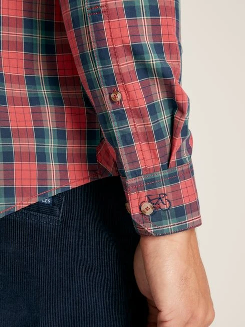 Red Long Sleeve Classic Fit Poplin Shirt 5 Red Long Sleeve Classic Fit Poplin Shirt - Image 5