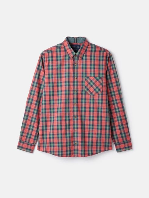 Red Long Sleeve Classic Fit Poplin Shirt 7 Red Long Sleeve Classic Fit Poplin Shirt - Image 7