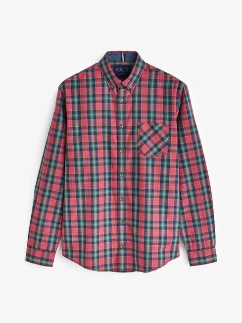 Red Long Sleeve Classic Fit Poplin Shirt 8 Red Long Sleeve Classic Fit Poplin Shirt - Image 8