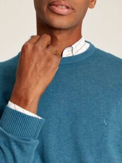 Blue Crew Neck Knitted Jumper 10 Blue Crew Neck Knitted Jumper -Oxford Sales Store 606203s5