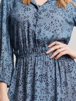 Joules Blue Josie Frill Elasticated Waist Dress -Oxford Sales Store 622003s5