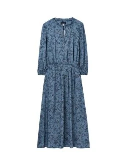 Joules Blue Josie Frill Elasticated Waist Dress -Oxford Sales Store 622003s6