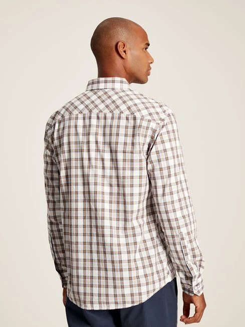 Cream Long Sleeve Classic Fit Poplin Shirt 2 Cream Long Sleeve Classic Fit Poplin Shirt - Image 2