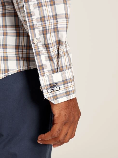 Cream Long Sleeve Classic Fit Poplin Shirt 3 Cream Long Sleeve Classic Fit Poplin Shirt - Image 3