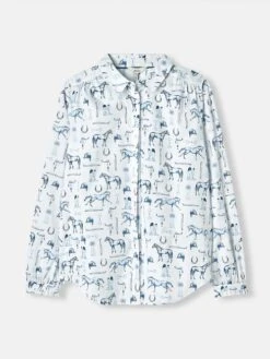 White Poplin Concealed Placket Shirt -Oxford Sales Store 628925s6