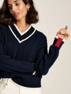 Navy Blue V-Neck Cricket Jumper -Oxford Sales Store 642191s4