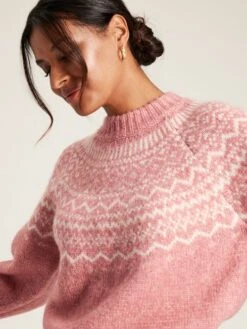 Pink Fair Isle Jumper -Oxford Sales Store 643 593s6