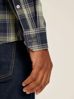 Green Long Sleeve Classic Fit Poplin Shirt -Oxford Sales Store 645869s4