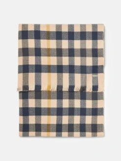 Natural Check Checked Brushed Scarf 8 Natural Check Checked Brushed Scarf -Oxford Sales Store 696955s4