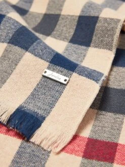 Natural Check Checked Brushed Scarf 9 Natural Check Checked Brushed Scarf -Oxford Sales Store 696955s5