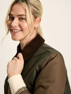 Brown/Khaki Showerproof Quilted Wax Jacket -Oxford Sales Store 718273s5