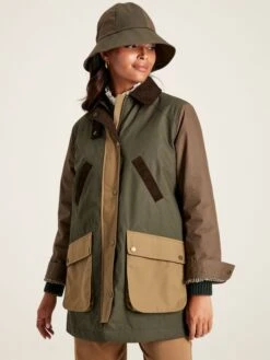 Brown/Khaki Showerproof Quilted Wax Jacket -Oxford Sales Store 718273s7