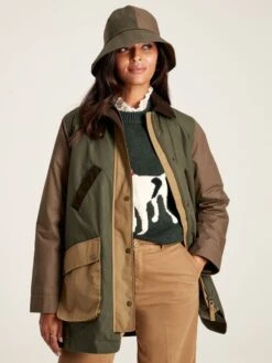 Brown/Khaki Showerproof Quilted Wax Jacket -Oxford Sales Store 718273s8