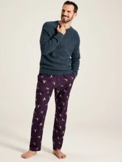 Purple Mallards Printed Pyjama Bottoms -Oxford Sales Store 759807s3