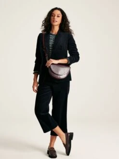 Navy Striped Top With Frilled Detailing -Oxford Sales Store 784191s3