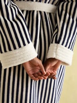 Navy Stripe Dressing Gown -Oxford Sales Store 811417s3