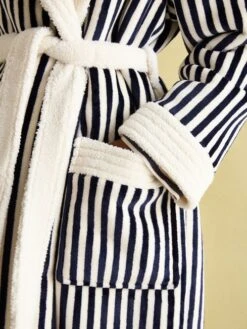 Navy Stripe Dressing Gown -Oxford Sales Store 811417s5
