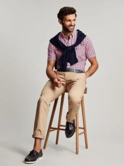 Wilson Pink Short Sleeve Classic Fit Shirt -Oxford Sales Store 818023s3