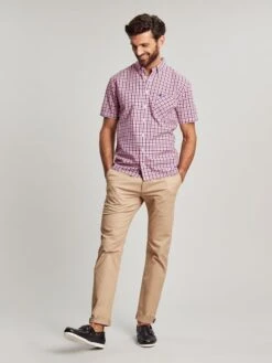 Wilson Pink Short Sleeve Classic Fit Shirt -Oxford Sales Store 818023s6